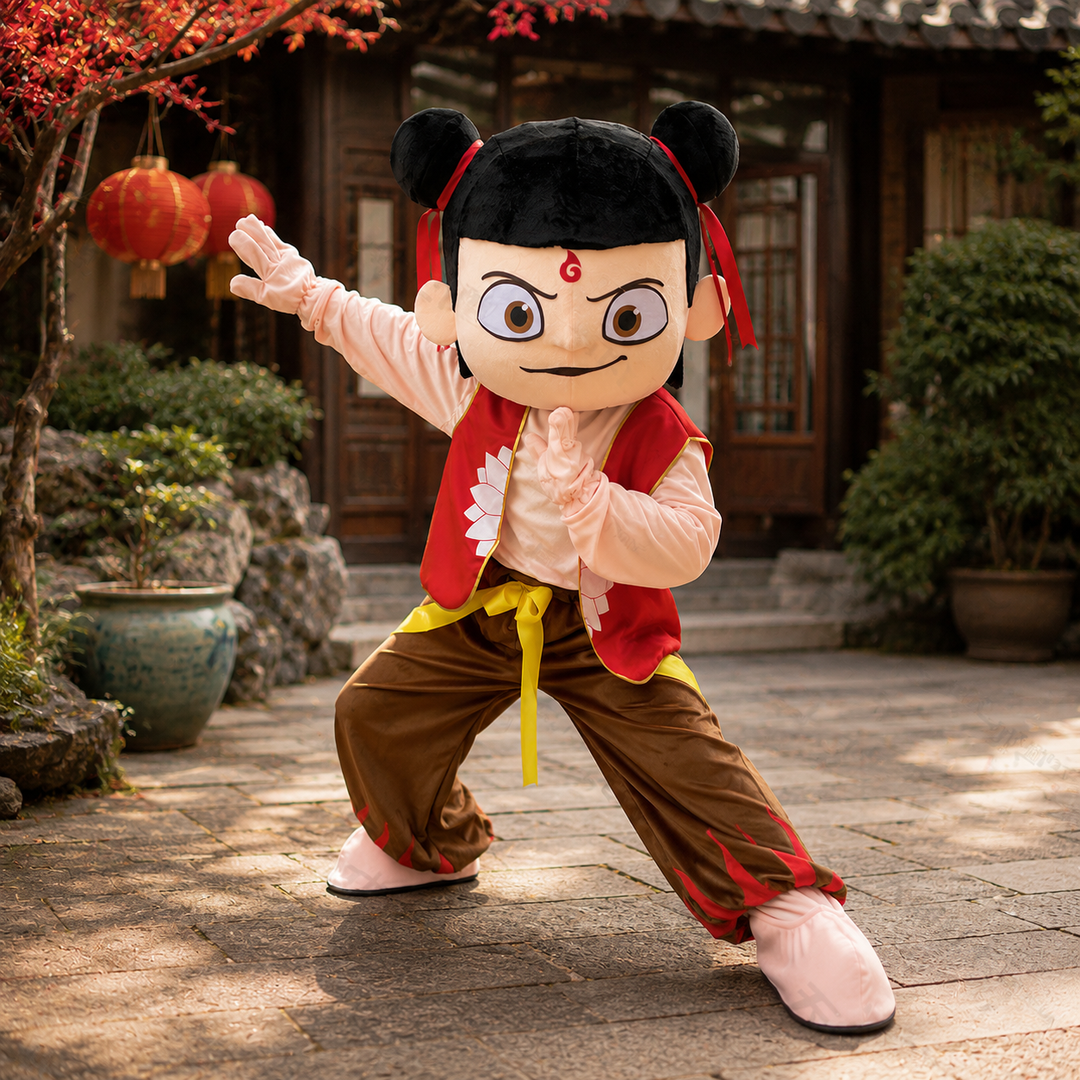 Nezha Warrior Boy Mascot Costume Full Body Costume