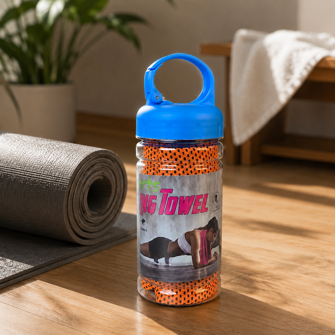 Cooling Towel Portable Bottle Quick Dry Sports Ice Gym Yoga Travel