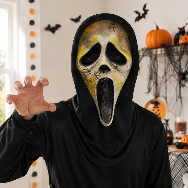 Ghostface Mask with Mesh Eyes - Scream Halloween Costume Mask