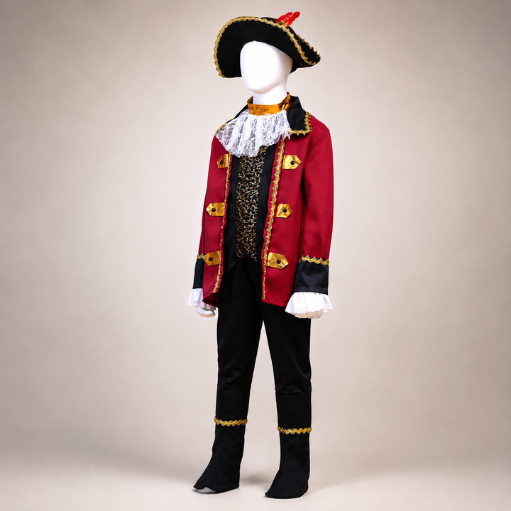 Pirate Captain Costume for Kids Halloween Costume with Hat