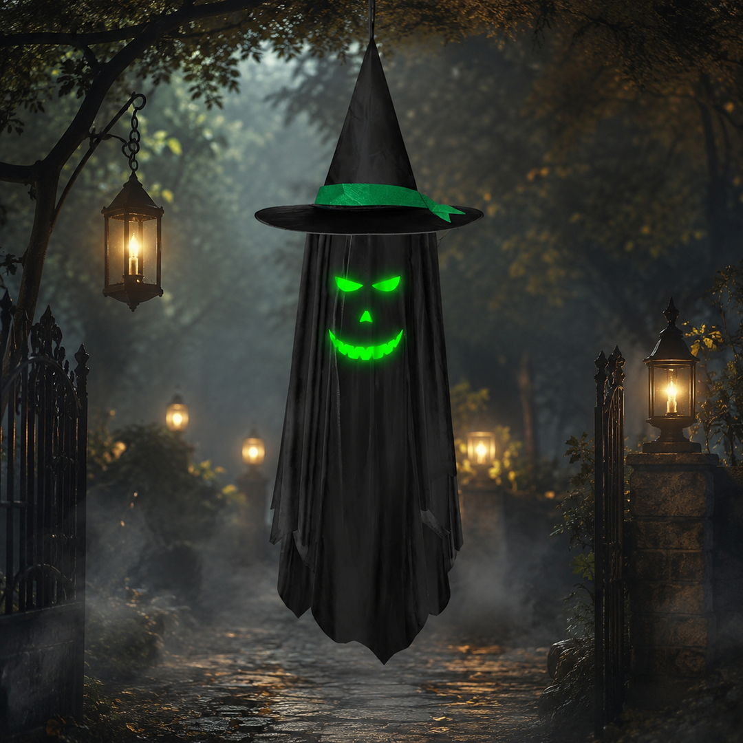 Hanging Ghost Witch Hat Ornament Halloween Decoration