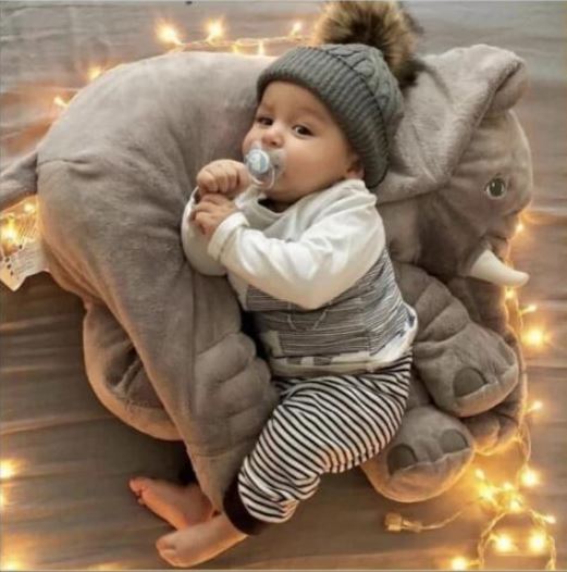 Elephant Baby Pillow Soft Cuddle Pillow