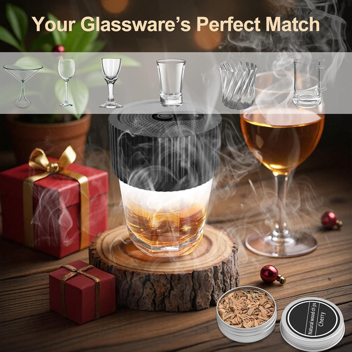 Electric Whiskey Smoker Kit with Lighter and Wood Chips