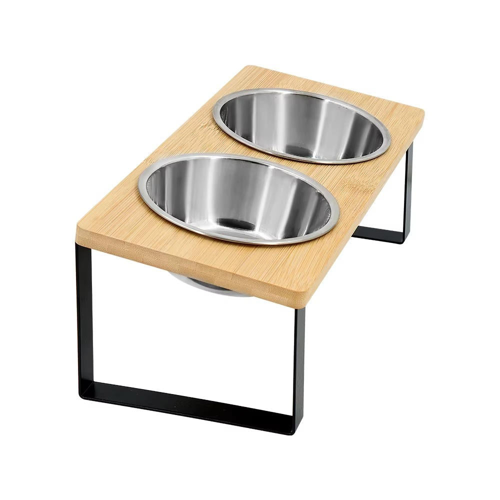 Adjustable Height Cat Food Bowl Stand Pet Feeding Dish