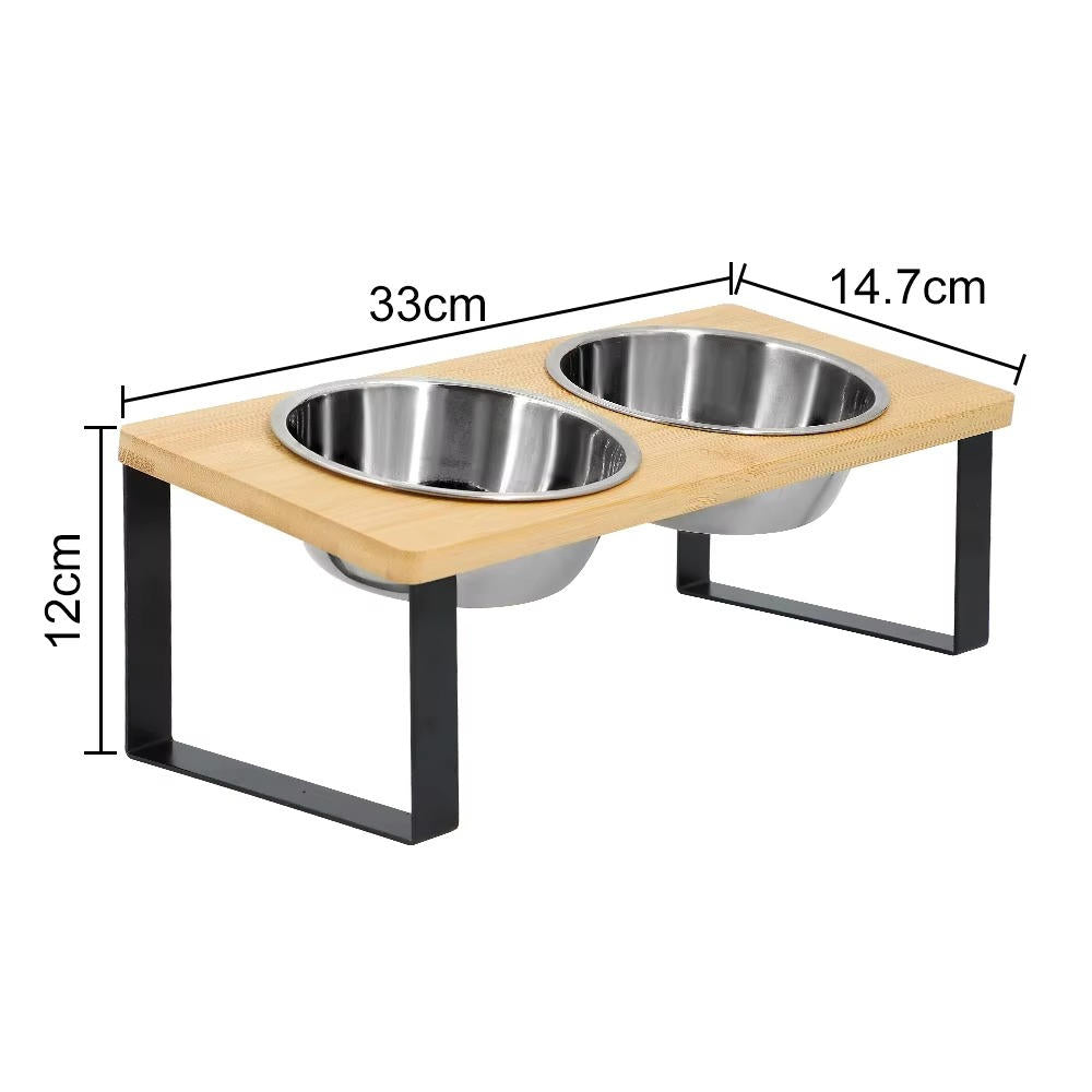 Adjustable Height Cat Food Bowl Stand Pet Feeding Dish