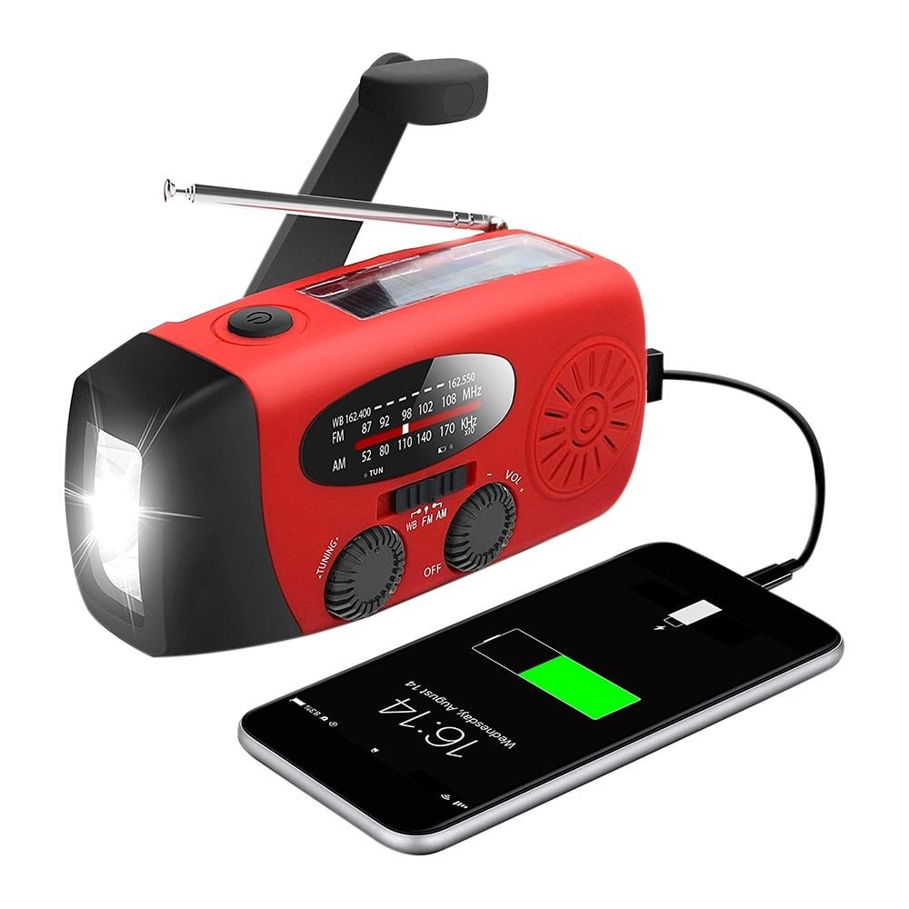 Solar Power Radio Power Bank Emergency Charger