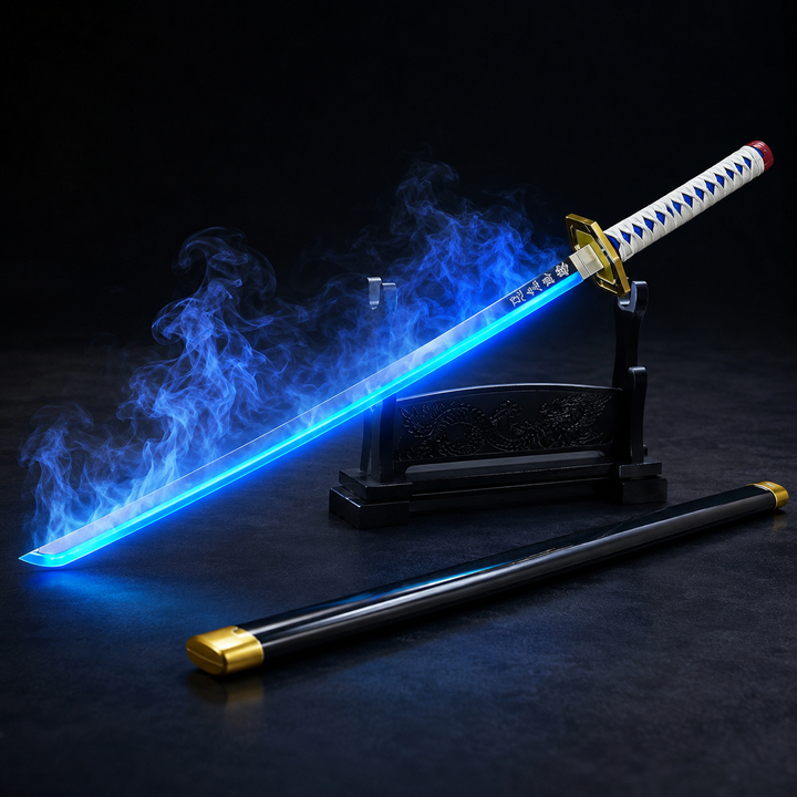 Demon Slayer Nichirin-Style Light-Up Cosplay Prop with Sheath