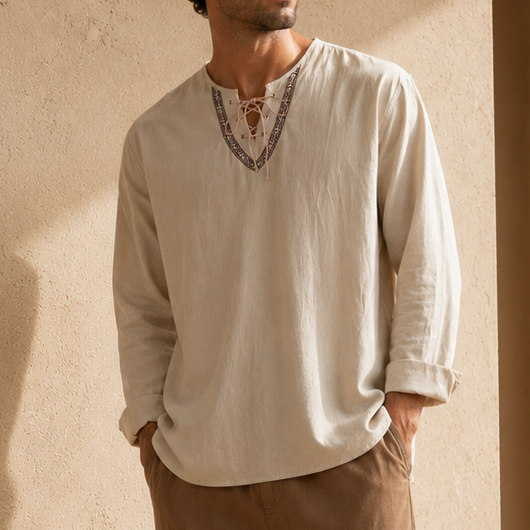 Linen Shirt Men&