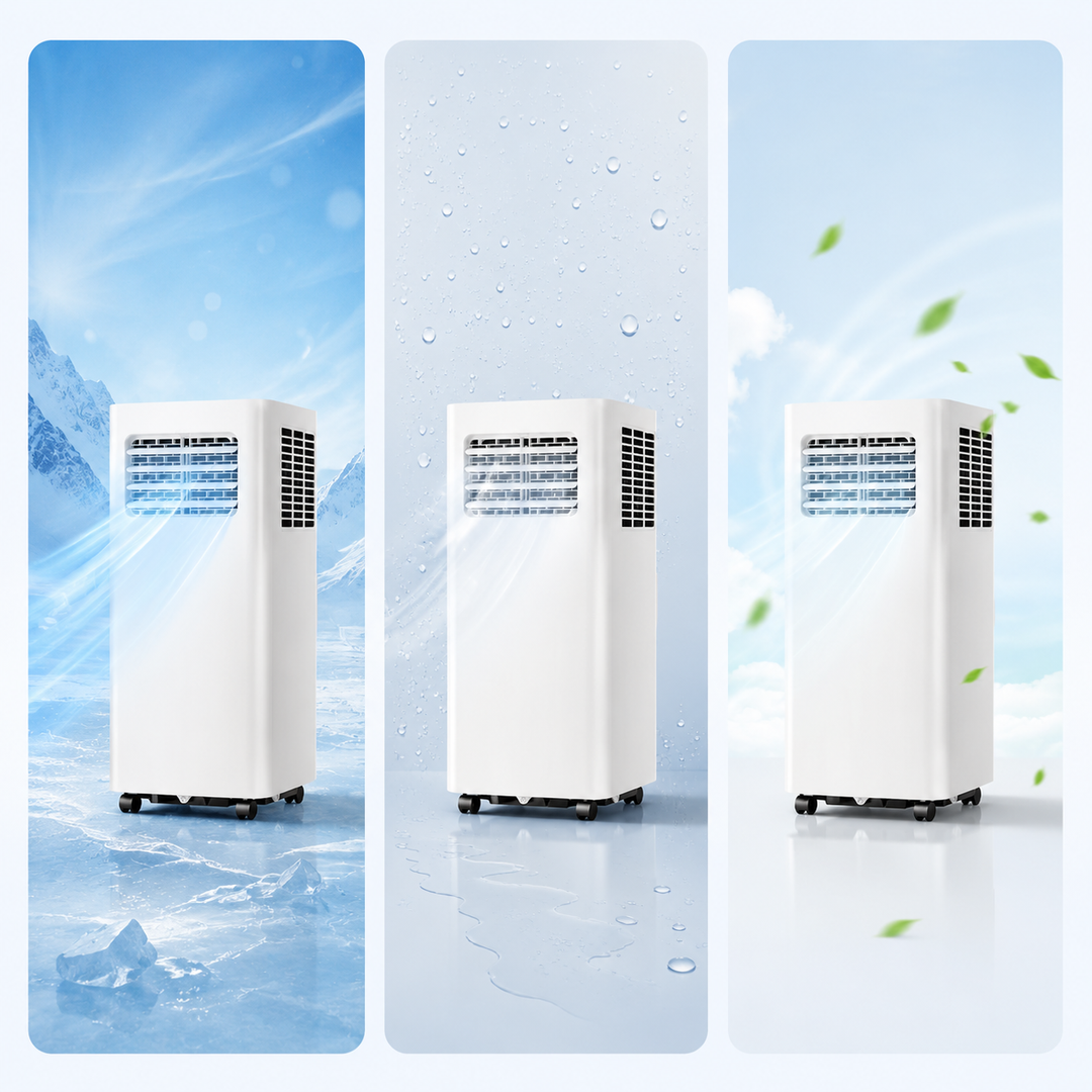 8000 BTU Portable Air Conditioner 3-in-1 350 Sq Ft Quiet Fan Dehumidifier