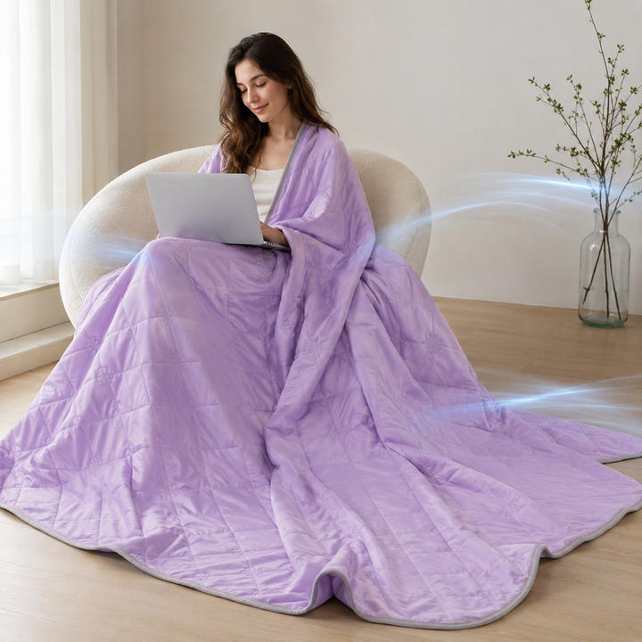Cooling Silk Summer Quilt Ice-Cool Feel Solid Color Blanket for AC Room