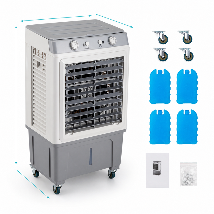 Mechanical Air Cooler Fan 4 Ice Crystals Portable Evaporative Home Office