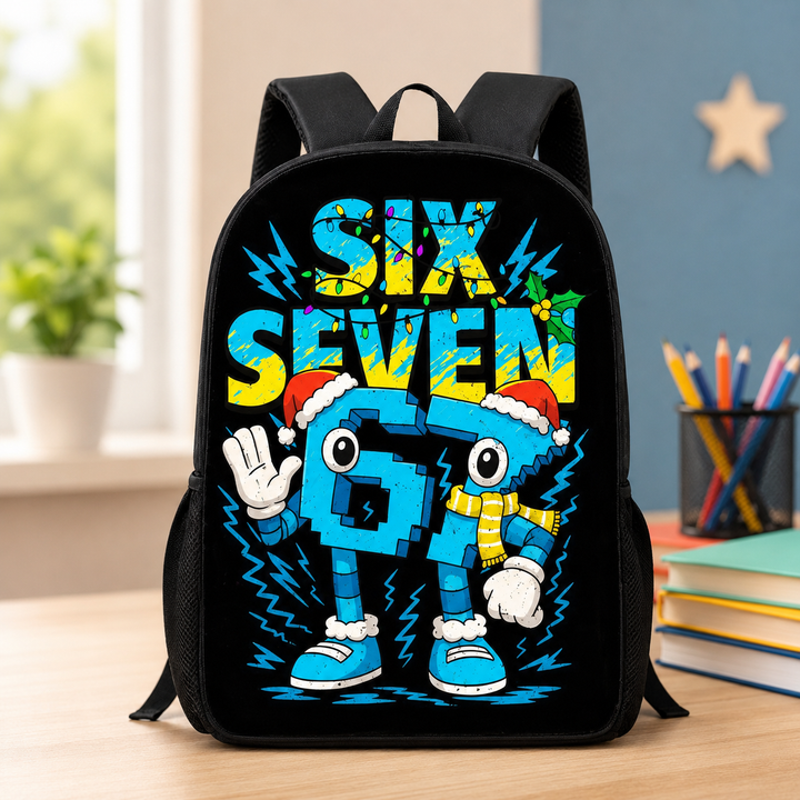 Six Seven 67 Kids Lightweight 16 Inch School Backpack