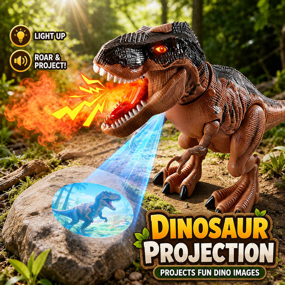 Walking Spray Dinosaur Toy Roars Projects Dinosaur Images Lights Up and Lays Eggs