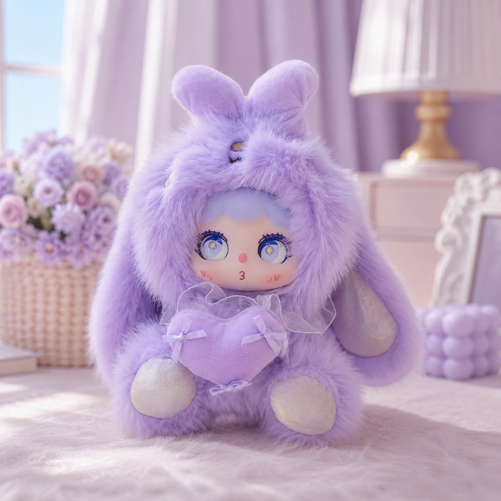 Cute Rabbit Ear Doll Plush Keychain Pendant Bag Charm Gift