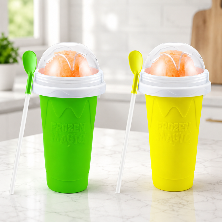 Slushy Maker Cup Portable Squeeze Bottle Quick Frozen Ice Cream Kids Gift