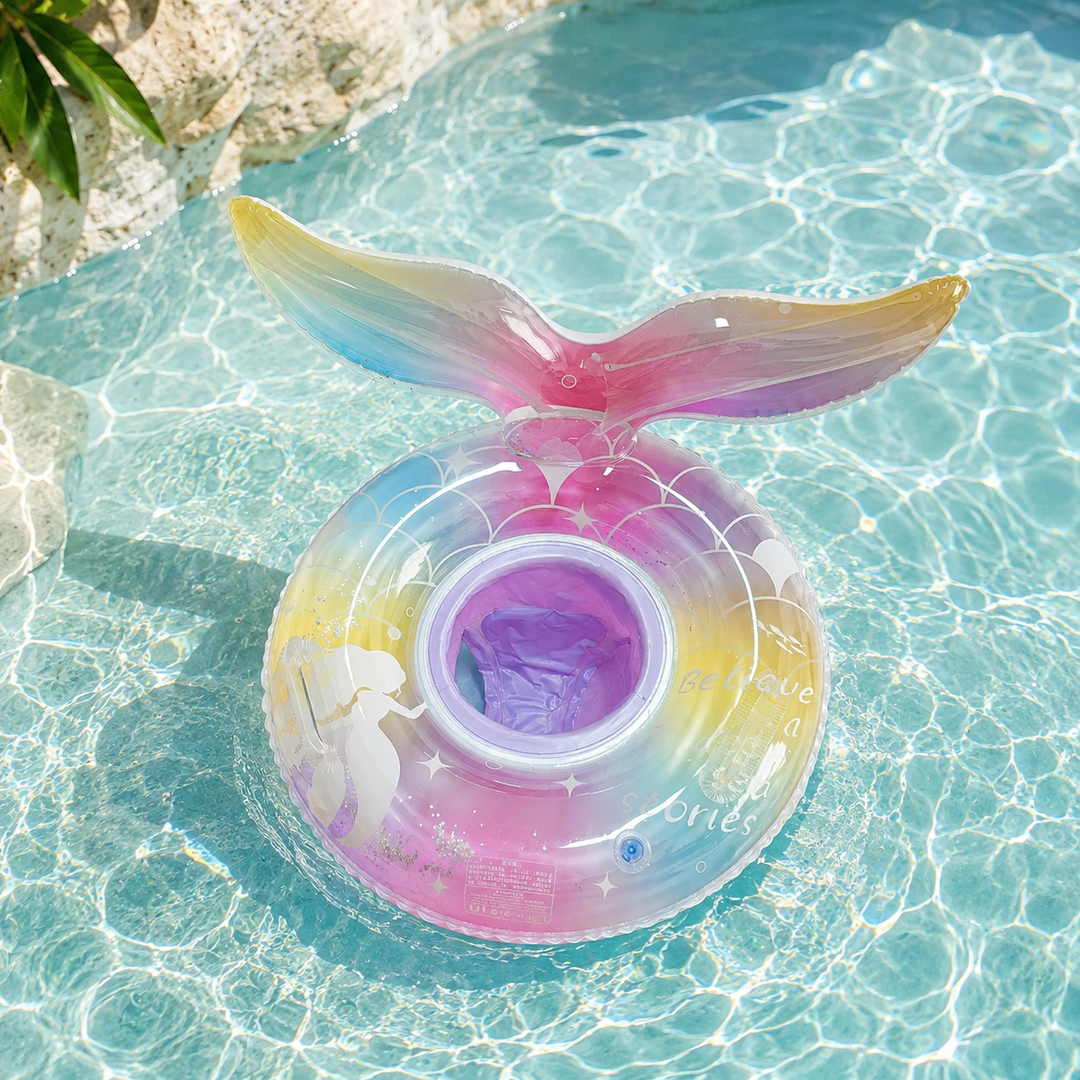 Mermaid Pocket Loop Lifebuoy Underarm Swim Aid Kids Pool Beach Toy