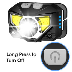 LED Headlamp Flashlight Rechargeable Waterproof Motion Sensor 2-Pack
