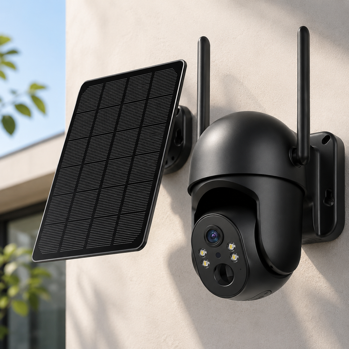 Solar Security Camera 4G LTE 360 Live View 2.5K Outdoor Wireless No WiFi