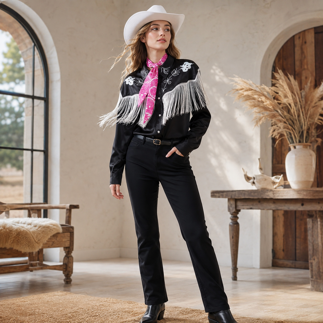 Barbie-Style Western Cowgirl Costume Set for Men and Women
