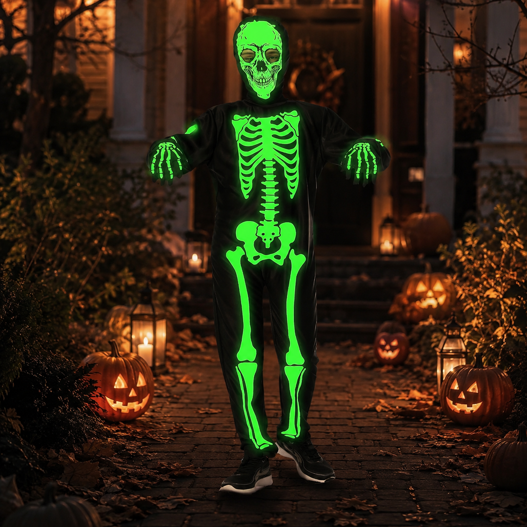 Glow in the Dark Skeleton Costume Halloween Costume