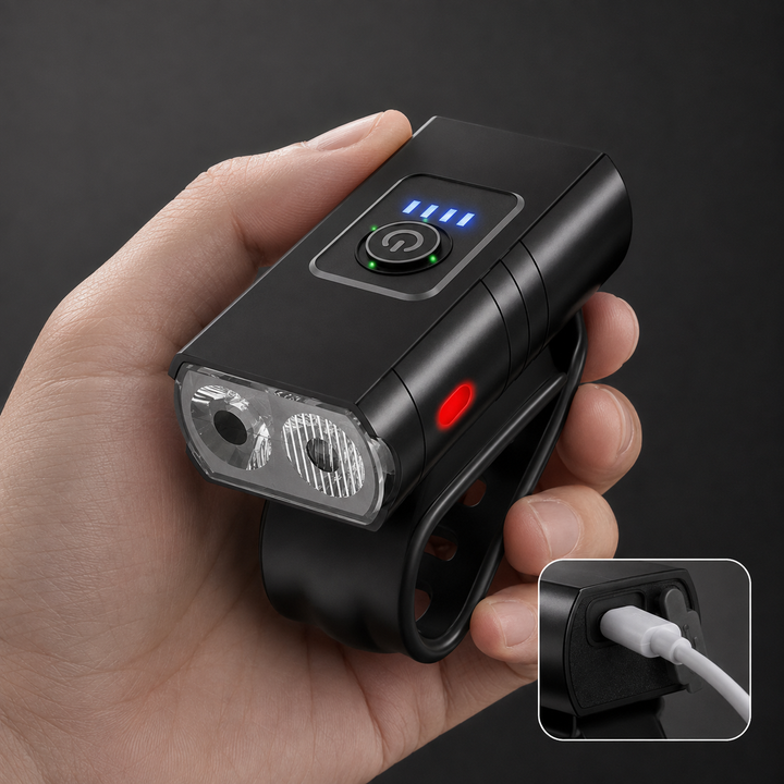 LED Bicycle Front and Rear Light USB Rechargeable 1000 and 500 Lumens