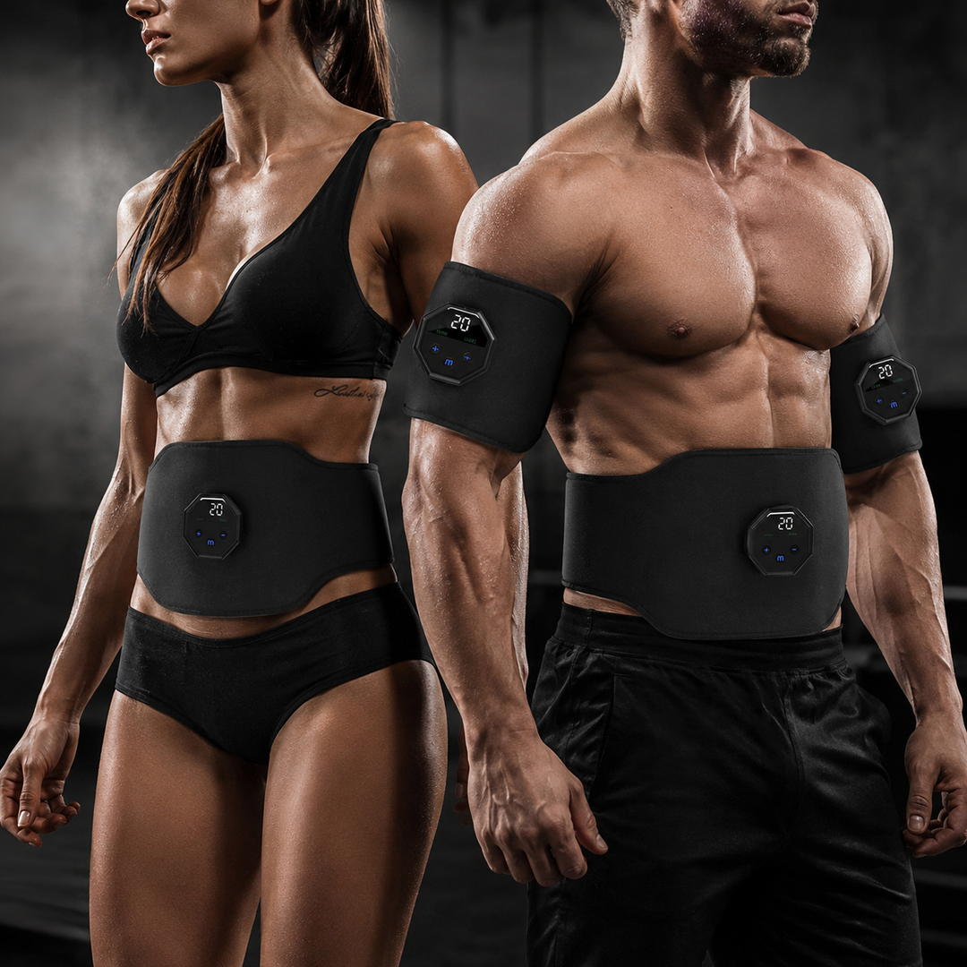 EMS Ab Trainer Muscle Stimulator TENS Portable Abs Massager for Men Women