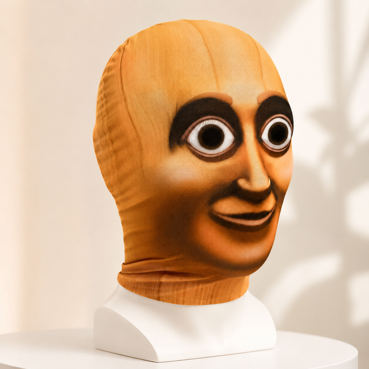 3D Bald Guy Full Face Novelty Mask Costume for Adults