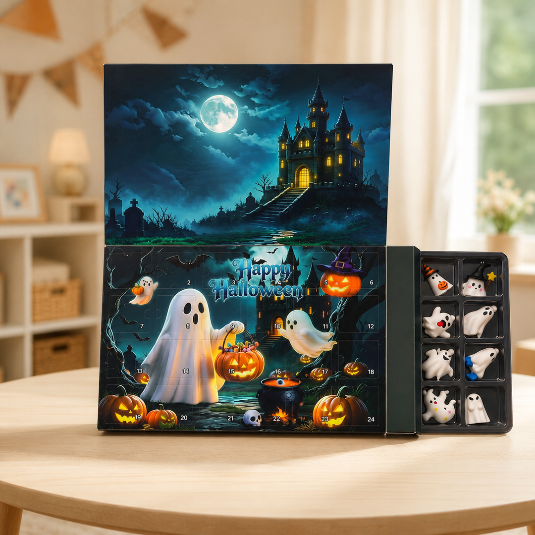 Little Ghost Halloween Advent Calendar with 24 Collectible Figures