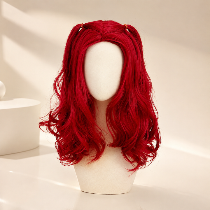 Kids Red Costume with Wig Descendants Rise of Red Outfit