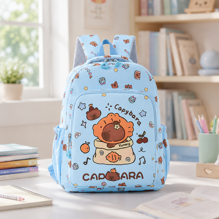 Kapibala Capybara Girls School Backpack for Primary Students