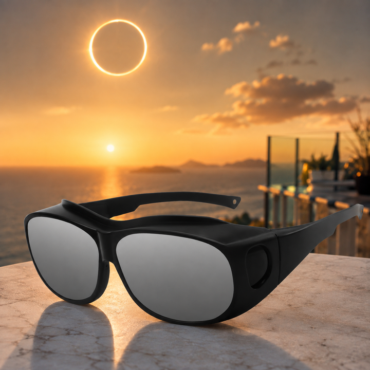 Solar Eclipse Glasses Protective Fit-Over Eyewear for Safe Eclipse Watching