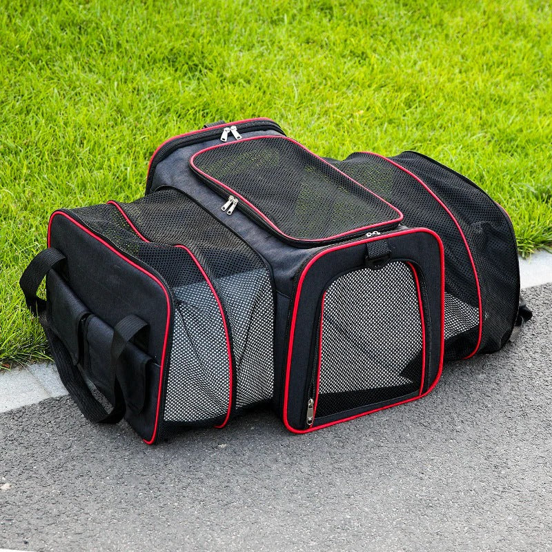 Foldable Pet Carrier Backpack Travel Bag