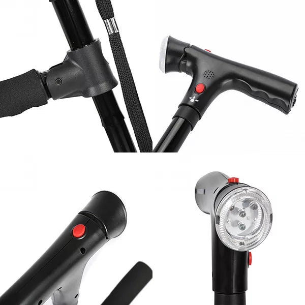 Folding Walking Stick with Light