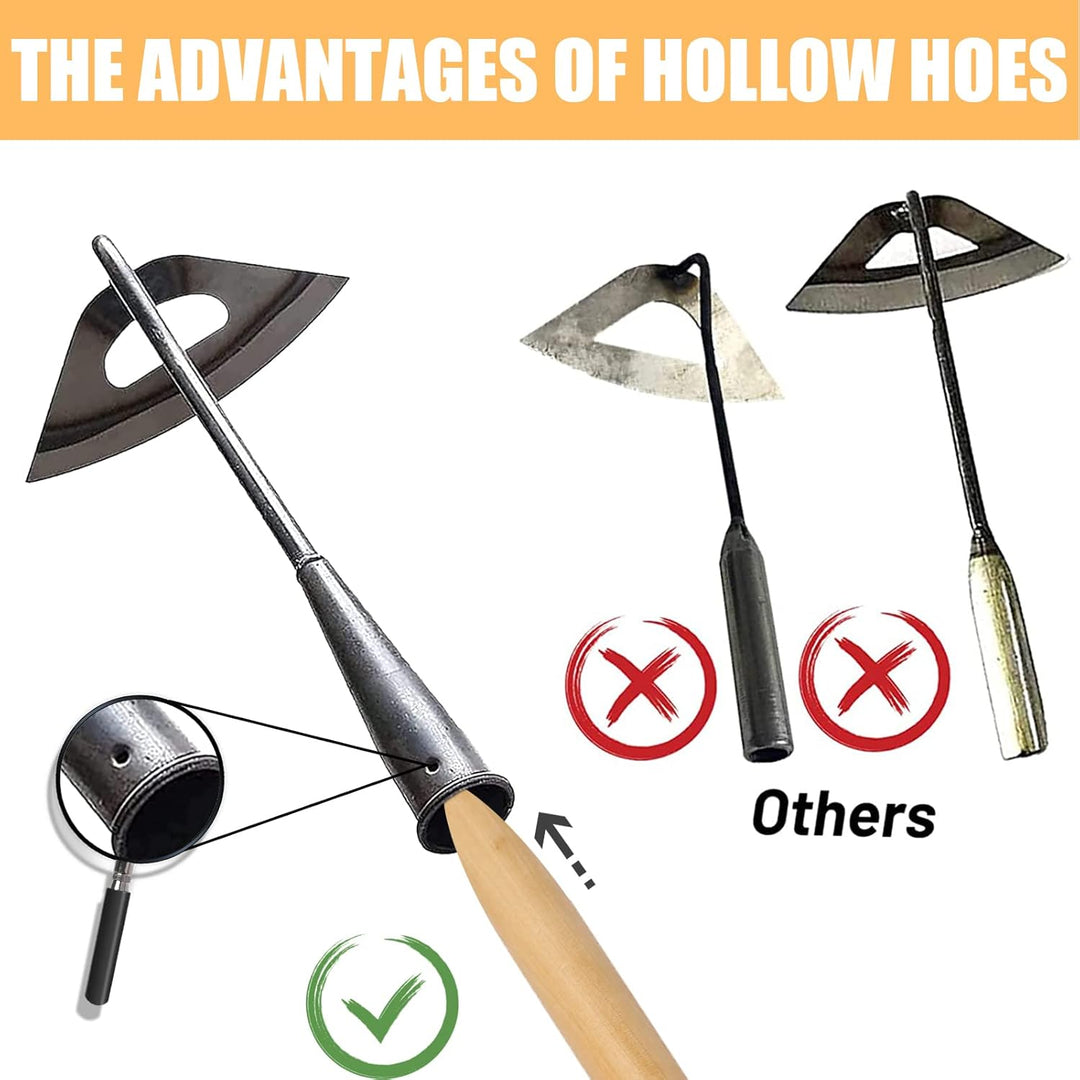Garden Hoe Tool Set Weeding Tools Long Handle All-Steel