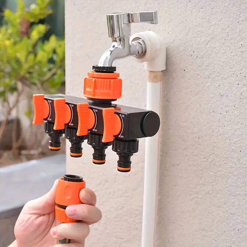 Garden Hose Splitter 4 Way Connector Adapter