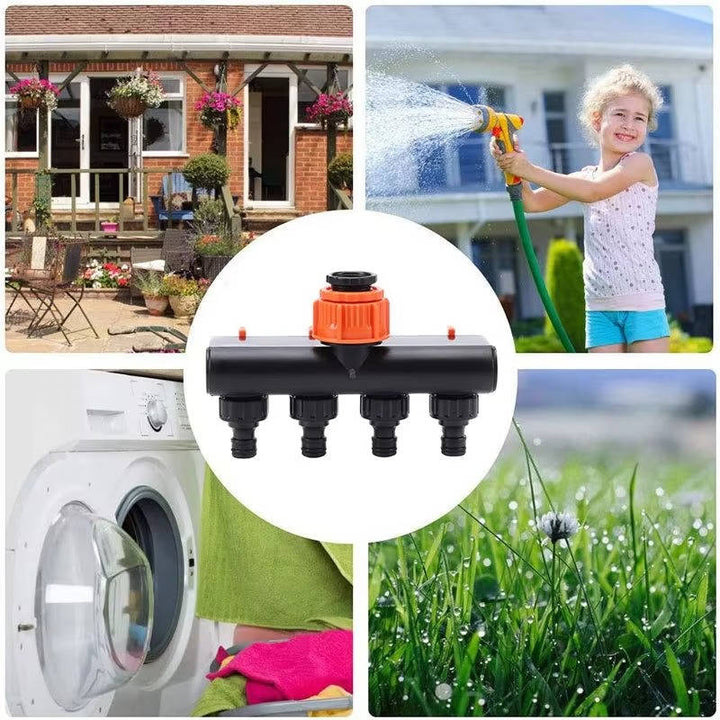 Garden Hose Splitter 4 Way Connector Adapter