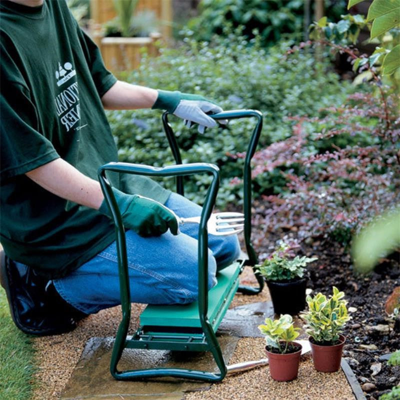 Garden Kneeler Seat Tool Bench Portable Gardening Stool