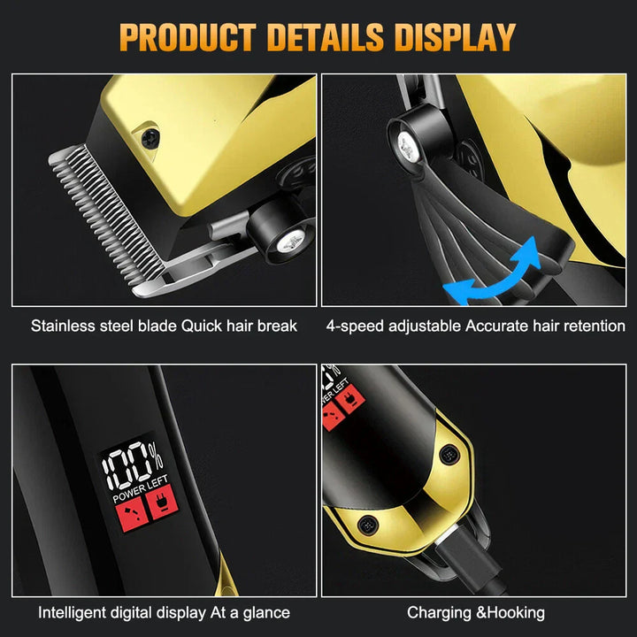 Cordless Hair Clipper Beard Trimmer Grooming Kit
