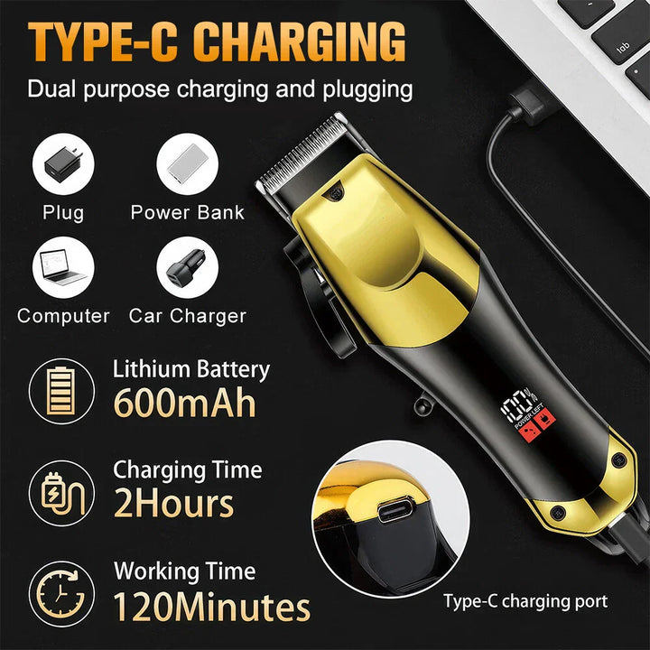 Cordless Hair Clipper Beard Trimmer Grooming Kit