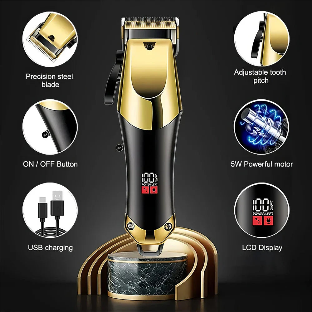 Cordless Hair Clipper Beard Trimmer Grooming Kit