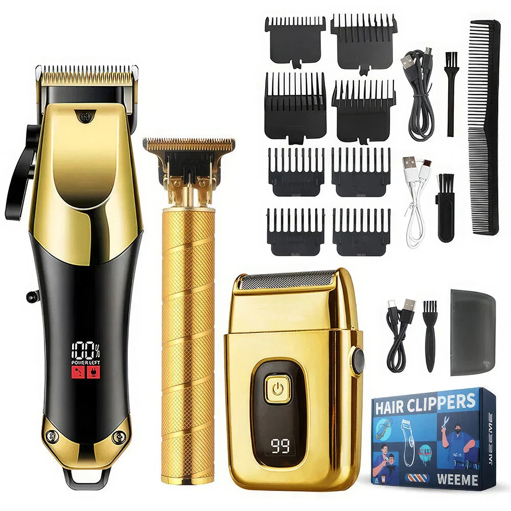 Cordless Hair Clipper Beard Trimmer Grooming Kit