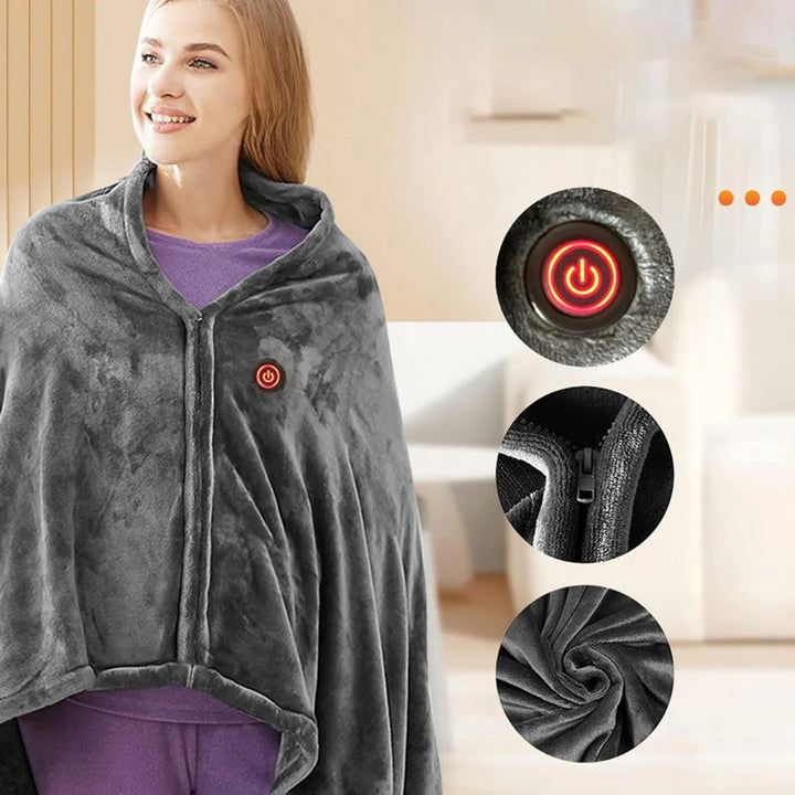 Electric Heated Shawl Blanket Wrap Portable