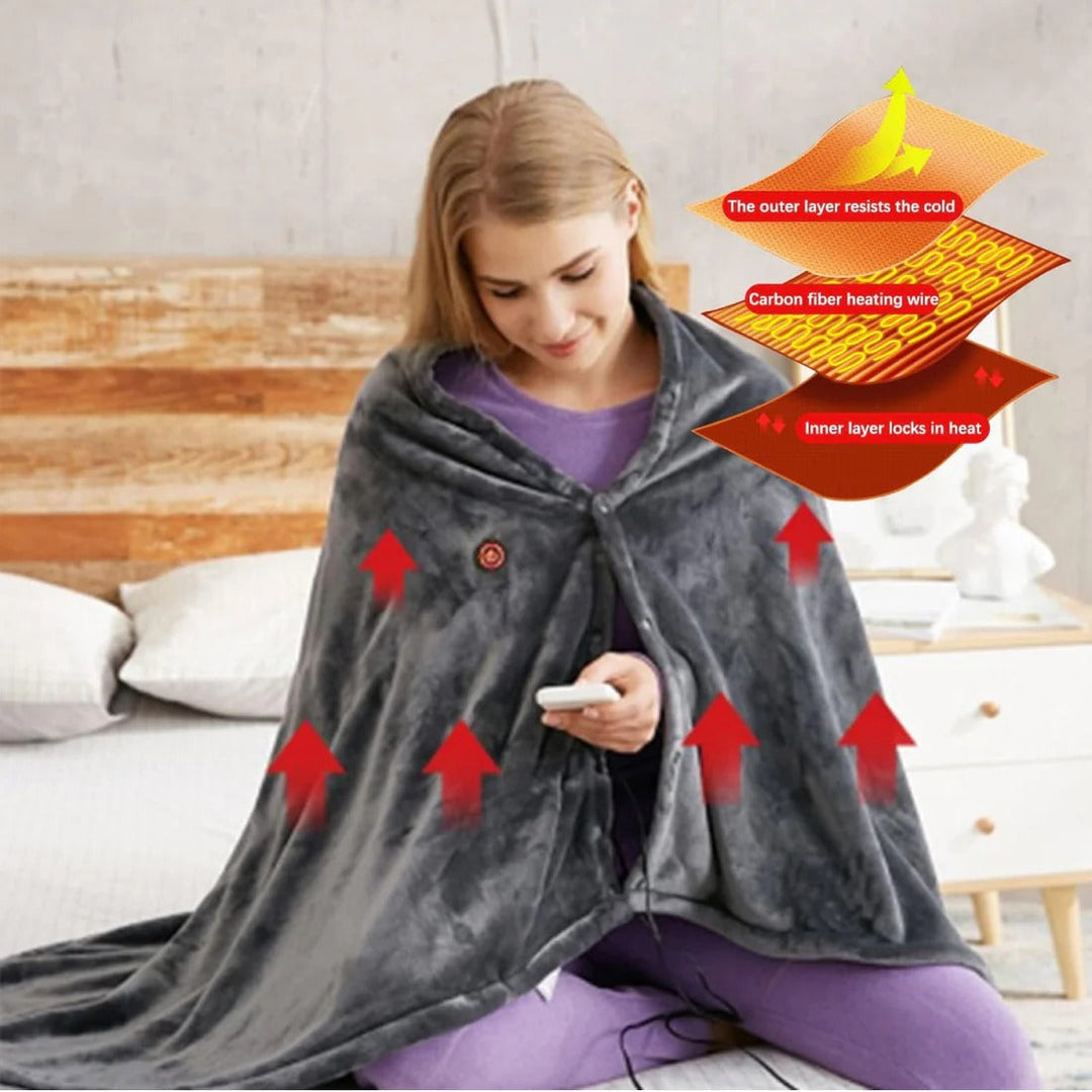 Electric Heated Shawl Blanket Wrap Portable