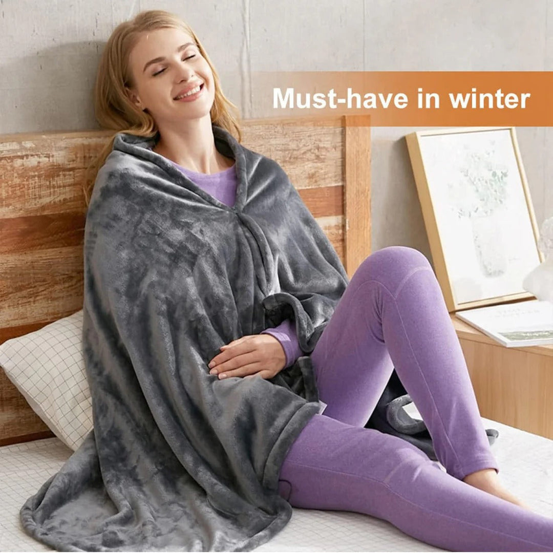 Electric Heated Shawl Blanket Wrap Portable
