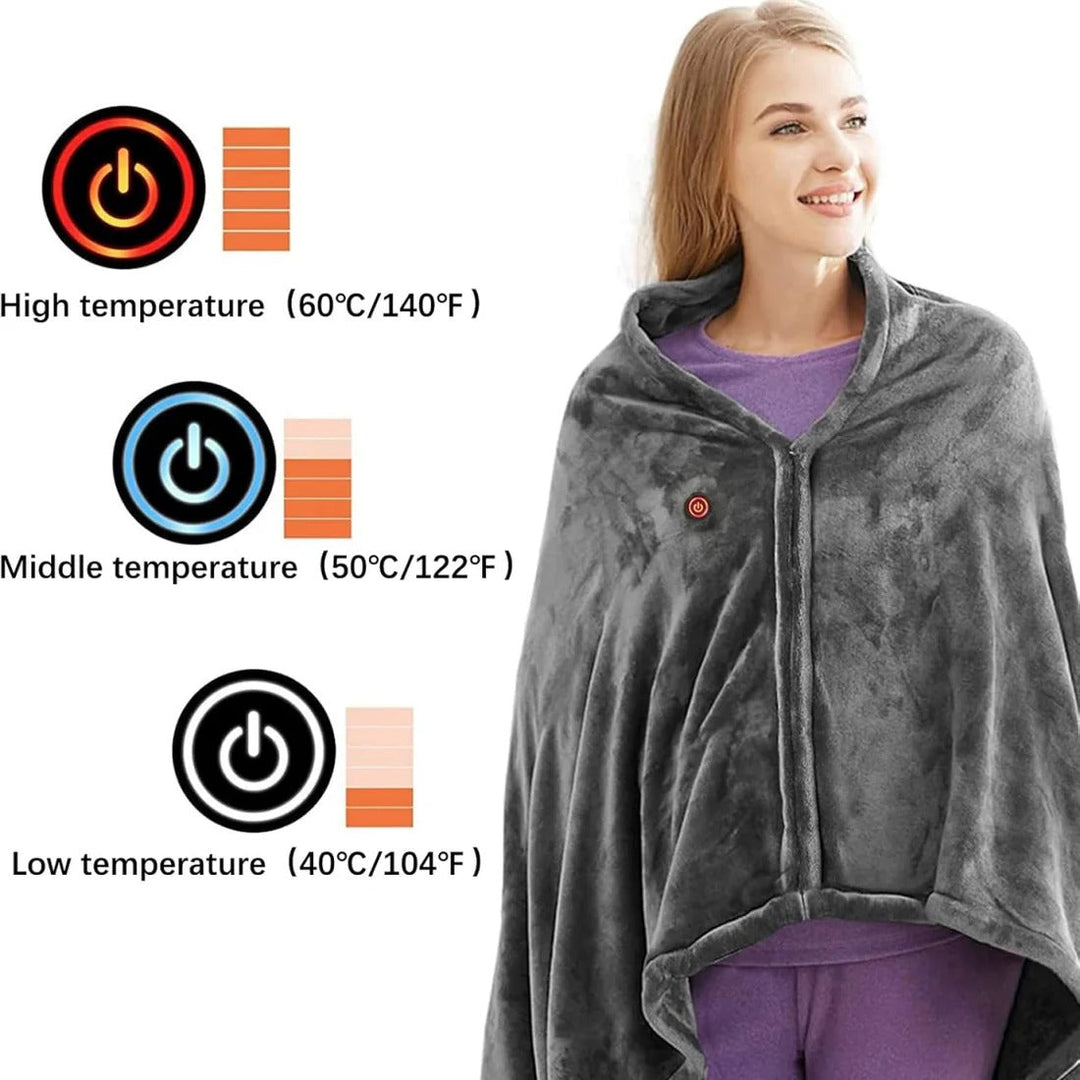 Electric Heated Shawl Blanket Wrap Portable