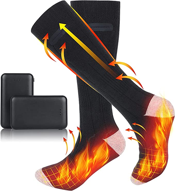 Electric Heated Socks 2 Pairs Unisex Foot Warmers