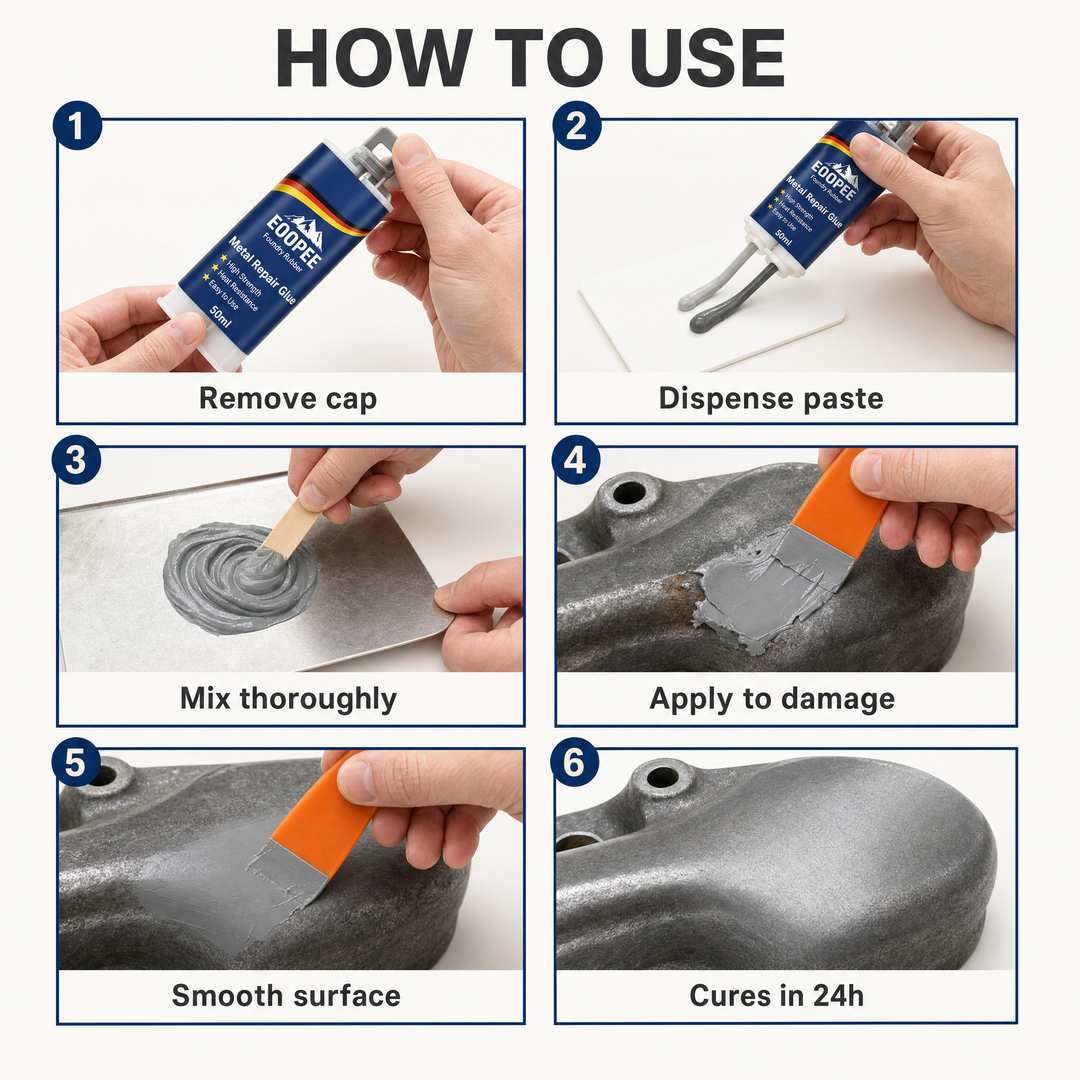 How to use metal repair epoxy - 6 step application guide