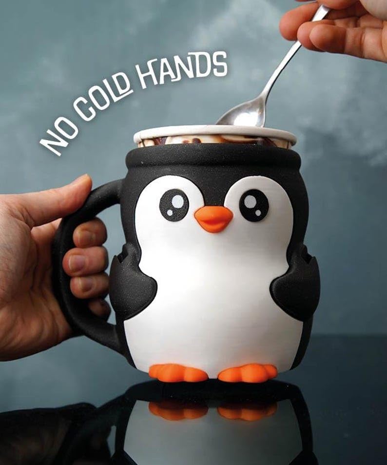 Highland Cow Ice Cream Pint Holder Cooler Container with Handle
