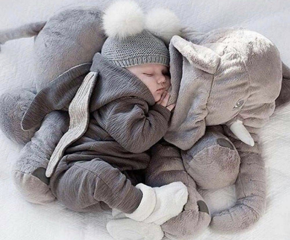 Elephant Baby Pillow Soft Cuddle Pillow