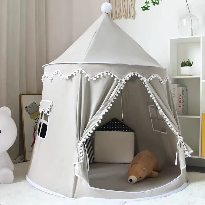Round Plush Play Tent for Kids Indoor Outdoor